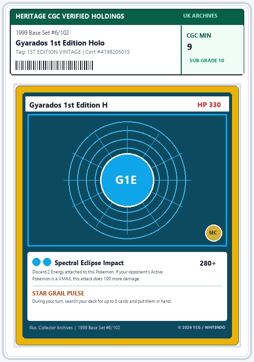 1999 Gyarados 1st Edition Holo